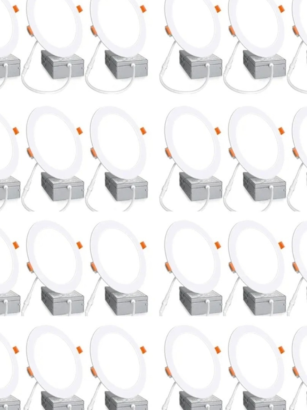 24 Pack 6" LED Recessed Lights 6000K Ultra Thin Canless Downlight 12W